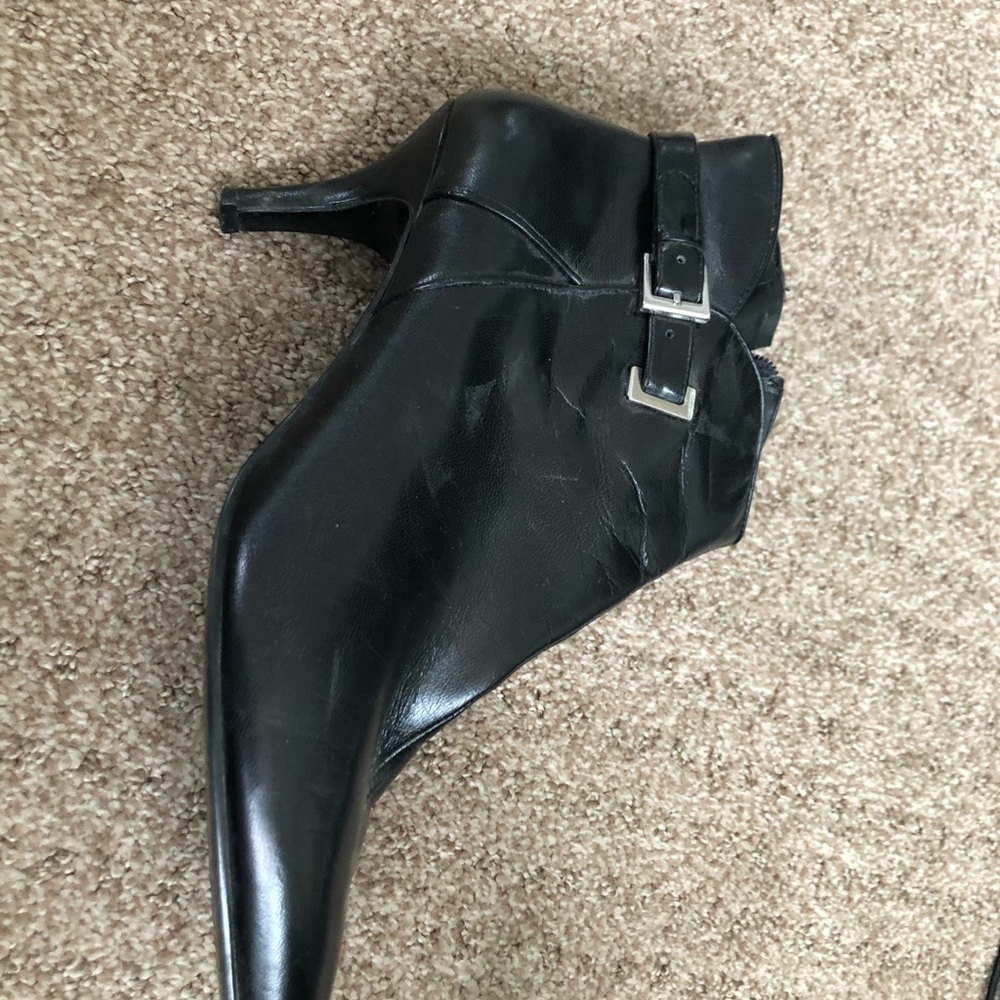 Woman’s black ankle boots